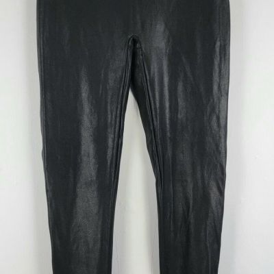 SPANX Faux Leather Women's Size XL Ankle Leggings Black EUC!